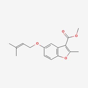 molecular formula C16H18O4 B2807865 Methyl 2-methyl-5-[(3-methylbut-2-en-1-yl)oxy]-1-benzofuran-3-carboxylate CAS No. 384363-77-3