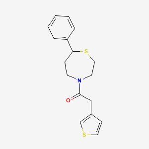 1-(7-Phenyl-1,4-thiazepan-4-yl)-2-(thiophen-3-yl)ethanone