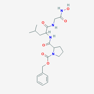 molecular formula C21H30N4O6 B028079 N-carbobenzyloxy-prolyl-leucyl-glycine (N-hydroxy)amide CAS No. 103145-74-0