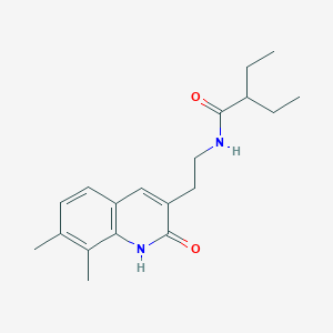 N-(2-(7,8-dimethyl-2-oxo-1,2-dihydroquinolin-3-yl)ethyl)-2-ethylbutanamide