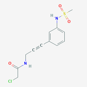 2-Chloro-N-[3-[3-(methanesulfonamido)phenyl]prop-2-ynyl]acetamide