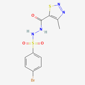 4-bromo-N'-[(4-methyl-1,2,3-thiadiazol-5-yl)carbonyl]benzenesulfonohydrazide