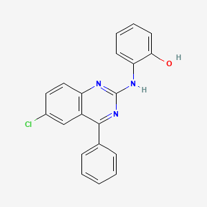 2-[(6-Chloro-4-phenylquinazolin-2-yl)amino]phenol