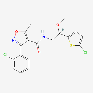 3-(2-chlorophenyl)-N-(2-(5-chlorothiophen-2-yl)-2-methoxyethyl)-5-methylisoxazole-4-carboxamide