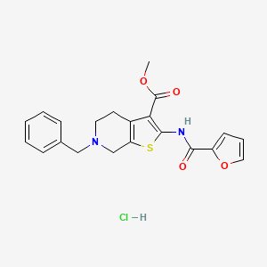 Methyl 6-benzyl-2-(furan-2-carboxamido)-4,5,6,7-tetrahydrothieno[2,3-c]pyridine-3-carboxylate hydrochloride