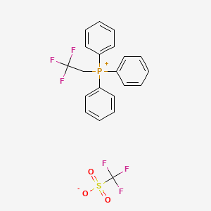 molecular formula C21H17F6O3PS B2807957 Triphenyl(2,2,2-trifluoroethyl)phosphanium trifluoromethanesulfonate CAS No. 135654-55-6