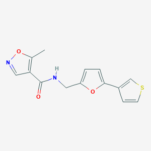 5-methyl-N-((5-(thiophen-3-yl)furan-2-yl)methyl)isoxazole-4-carboxamide