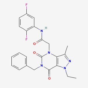 2-(6-benzyl-1-ethyl-3-methyl-5,7-dioxo-1,5,6,7-tetrahydro-4H-pyrazolo[4,3-d]pyrimidin-4-yl)-N-(2,5-difluorophenyl)acetamide
