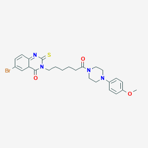 6-Bromo-3-{6-[4-(4-methoxyphenyl)piperazin-1-yl]-6-oxohexyl}-2-sulfanylidene-1,2,3,4-tetrahydroquinazolin-4-one