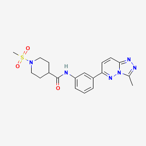 N-(3-(3-methyl-[1,2,4]triazolo[4,3-b]pyridazin-6-yl)phenyl)-1-(methylsulfonyl)piperidine-4-carboxamide