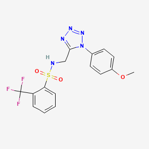 N-((1-(4-methoxyphenyl)-1H-tetrazol-5-yl)methyl)-2-(trifluoromethyl)benzenesulfonamide