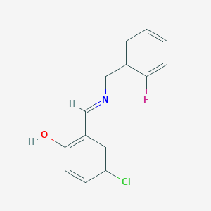 4-chloro-2-{(E)-[(2-fluorobenzyl)imino]methyl}phenol