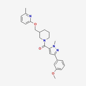 [5-(3-Methoxyphenyl)-2-methylpyrazol-3-yl]-[3-[(6-methylpyridin-2-yl)oxymethyl]piperidin-1-yl]methanone