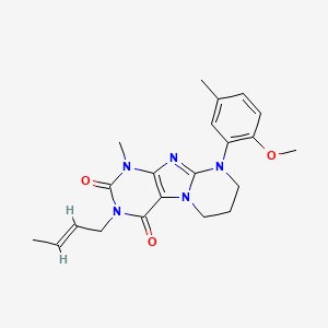 B2807996 3-[(E)-but-2-enyl]-9-(2-methoxy-5-methylphenyl)-1-methyl-7,8-dihydro-6H-purino[7,8-a]pyrimidine-2,4-dione CAS No. 887695-70-7