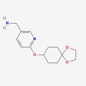 (6-(1,4-Dioxaspiro[4.5]decan-8-yloxy)pyridin-3-yl)methanamine