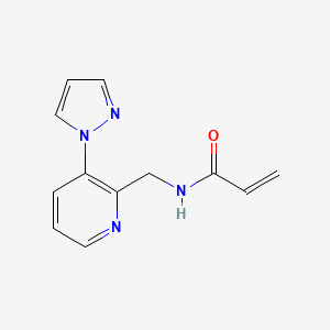N-[(3-Pyrazol-1-ylpyridin-2-yl)methyl]prop-2-enamide