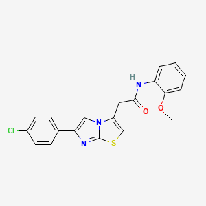 2-[6-(4-chlorophenyl)imidazo[2,1-b][1,3]thiazol-3-yl]-N-(2-methoxyphenyl)acetamide