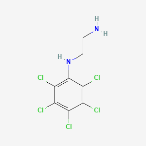 molecular formula C8H7Cl5N2 B2808021 N-(Pentachlorophenyl)ethane-1,2-diamine CAS No. 3426-65-1