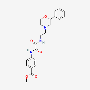 molecular formula C22H25N3O5 B2808023 methyl 4-({[2-(2-phenylmorpholin-4-yl)ethyl]carbamoyl}formamido)benzoate CAS No. 954025-41-3