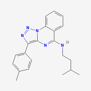 molecular formula C21H23N5 B2808038 N-(3-METHYLBUTYL)-3-(4-METHYLPHENYL)-[1,2,3]TRIAZOLO[1,5-A]QUINAZOLIN-5-AMINE CAS No. 902285-37-4