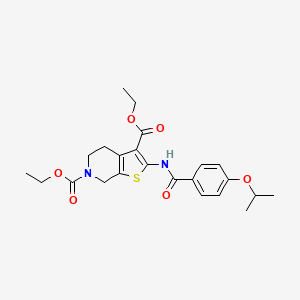 B2808043 diethyl 2-(4-isopropoxybenzamido)-4,5-dihydrothieno[2,3-c]pyridine-3,6(7H)-dicarboxylate CAS No. 864926-77-2