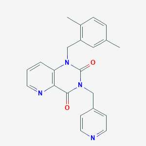 molecular formula C22H20N4O2 B2808056 1-(2,5-dimethylbenzyl)-3-(pyridin-4-ylmethyl)pyrido[3,2-d]pyrimidine-2,4(1H,3H)-dione CAS No. 941990-62-1