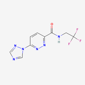 6-(1H-1,2,4-triazol-1-yl)-N-(2,2,2-trifluoroethyl)pyridazine-3-carboxamide