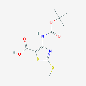 4-[(2-Methylpropan-2-yl)oxycarbonylamino]-2-methylsulfanyl-1,3-thiazole-5-carboxylic acid