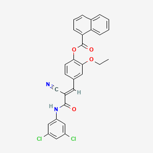 [4-[(E)-2-cyano-3-(3,5-dichloroanilino)-3-oxoprop-1-enyl]-2-ethoxyphenyl] naphthalene-1-carboxylate