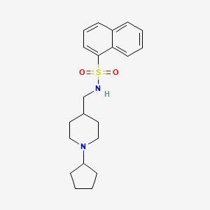 molecular formula C21H28N2O2S B2808069 N-[(1-cyclopentylpiperidin-4-yl)methyl]naphthalene-1-sulfonamide CAS No. 953209-52-4