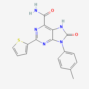 8-oxo-2-(thiophen-2-yl)-9-(p-tolyl)-8,9-dihydro-7H-purine-6-carboxamide