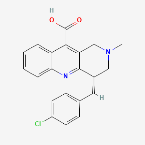 4-[(4-chlorophenyl)methylidene]-2-methyl-1H,2H,3H,4H-benzo[b]1,6-naphthyridine-10-carboxylic acid