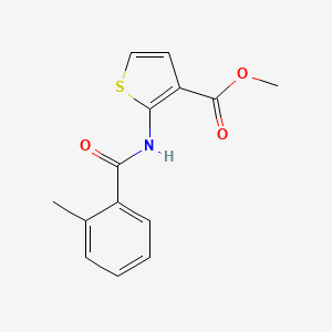 molecular formula C14H13NO3S B2808074 Methyl 2-(2-methylbenzamido)thiophene-3-carboxylate CAS No. 864940-26-1