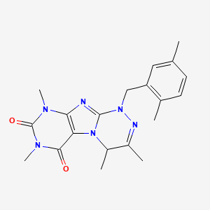 1-(2,5-dimethylbenzyl)-3,4,7,9-tetramethyl-7,9-dihydro-[1,2,4]triazino[3,4-f]purine-6,8(1H,4H)-dione