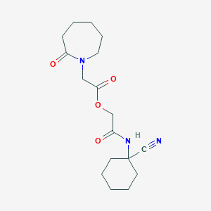 molecular formula C17H25N3O4 B2808078 [2-[(1-Cyanocyclohexyl)amino]-2-oxoethyl] 2-(2-oxoazepan-1-yl)acetate CAS No. 1208818-65-8