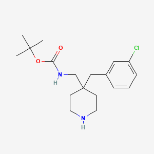 molecular formula C18H27ClN2O2 B2808111 tert-Butyl [4-(3-chlorobenzyl)piperidin-4-yl]methylcarbamate CAS No. 2197062-17-0
