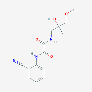 molecular formula C14H17N3O4 B2808121 N1-(2-cyanophenyl)-N2-(2-hydroxy-3-methoxy-2-methylpropyl)oxalamide CAS No. 1334370-44-3