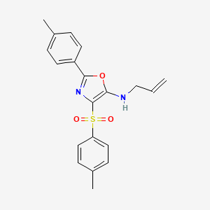 molecular formula C20H20N2O3S B2808204 N-allyl-2-(p-tolyl)-4-tosyloxazol-5-amine CAS No. 862741-48-8