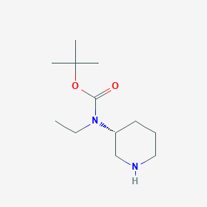molecular formula C12H24N2O2 B2808227 (R)-3-[Boc(ethyl)amino]piperidine CAS No. 1196506-95-2