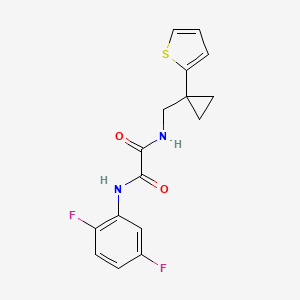 molecular formula C16H14F2N2O2S B2808273 N1-(2,5-difluorophenyl)-N2-((1-(thiophen-2-yl)cyclopropyl)methyl)oxalamide CAS No. 1207043-63-7