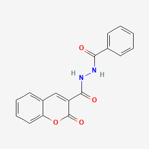 molecular formula C17H12N2O4 B2808284 N'-benzoyl-2-oxochromene-3-carbohydrazide CAS No. 142818-66-4