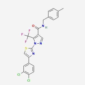 1-[4-(3,4-dichlorophenyl)-1,3-thiazol-2-yl]-N-[(4-methylphenyl)methyl]-5-(trifluoromethyl)pyrazole-4-carboxamide