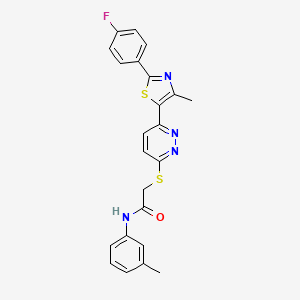 2-((6-(2-(4-fluorophenyl)-4-methylthiazol-5-yl)pyridazin-3-yl)thio)-N-(m-tolyl)acetamide