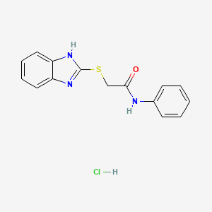 2-((1H-benzo[d]imidazol-2-yl)thio)-N-phenylacetamide hydrochloride