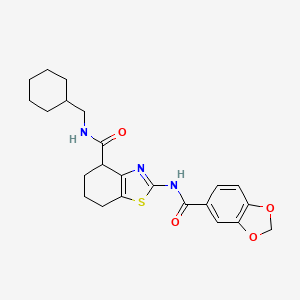 2-(benzo[d][1,3]dioxole-5-carboxamido)-N-(cyclohexylmethyl)-4,5,6,7-tetrahydrobenzo[d]thiazole-4-carboxamide