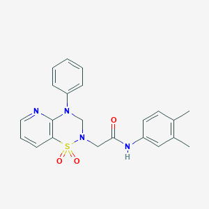N-(3,4-dimethylphenyl)-2-(1,1-dioxido-4-phenyl-3,4-dihydro-2H-pyrido[2,3-e][1,2,4]thiadiazin-2-yl)acetamide