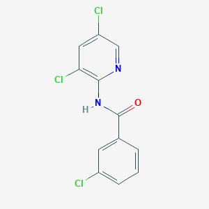 molecular formula C12H7Cl3N2O B2808306 Benzamide,3-chloro-n-(3,5-dichloro-2-pyridinyl)- CAS No. 80269-85-8