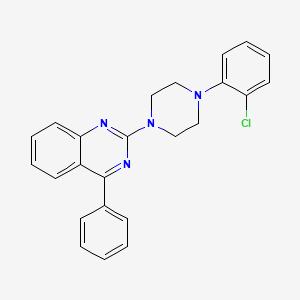 molecular formula C24H21ClN4 B2808316 2-[4-(2-Chlorophenyl)piperazin-1-yl]-4-phenylquinazoline CAS No. 361160-43-2