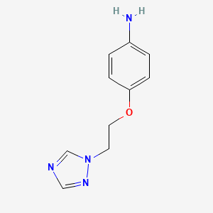 molecular formula C10H12N4O B2808327 4-[2-(1H-1,2,4-triazol-1-yl)ethoxy]aniline CAS No. 314268-42-3