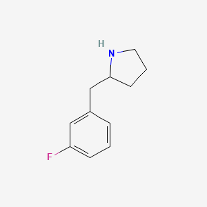 molecular formula C11H14FN B2808339 2-[(3-Fluorophenyl)methyl]pyrrolidine CAS No. 1016499-34-5